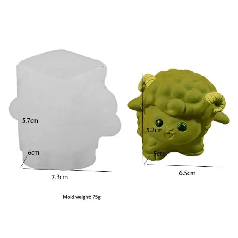 3D Fluffy Sheep Silicone Mold – Candle, Soap, Resin & Baking