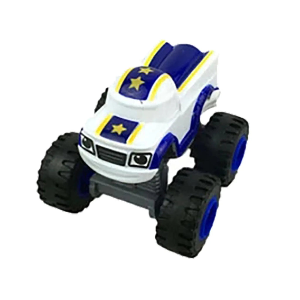 Classic Blaze Cars Model Inertia Diecast Vehicles Racing Figure Blaze Toys for Children Monsters Truck Machines Car Toy Kids Oasis Select White