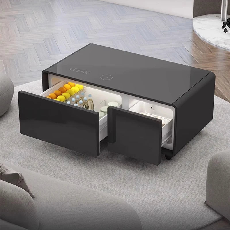 TB-90 Smart Coffee Table with Built-In Fridge & Wireless Charging