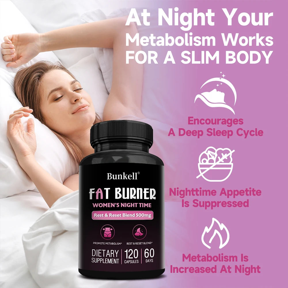 Women's Night Fat Burner – Belly Fat & Sleep Support Supplement Night Fat Burner Oasis Select
