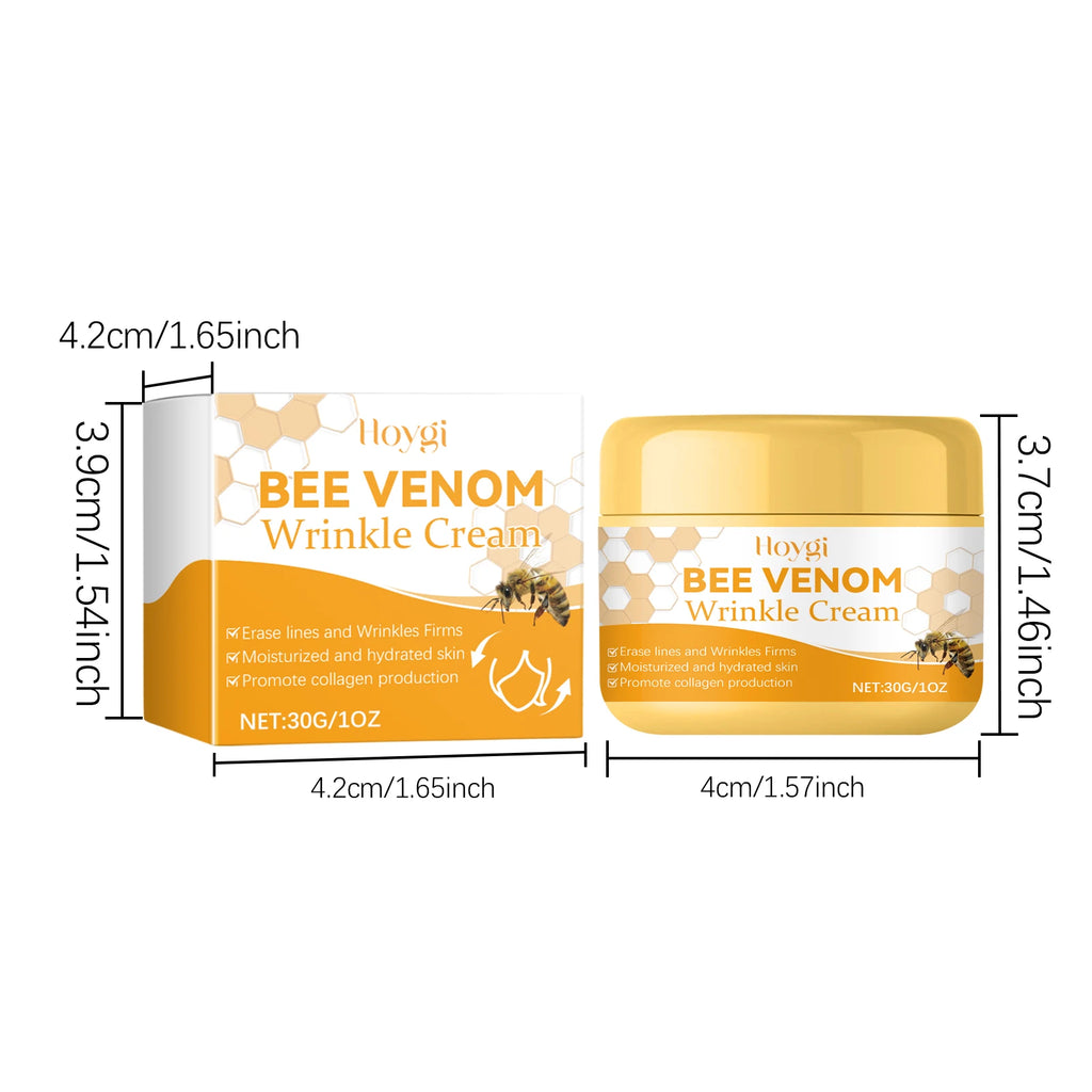 Bee Venom Face Cream Moisturizing Sagging Improvement Reduce Fine Lines Damaged Skin Repair Facial Cream Nourishing Skin Care Oasis Select 30g boxed