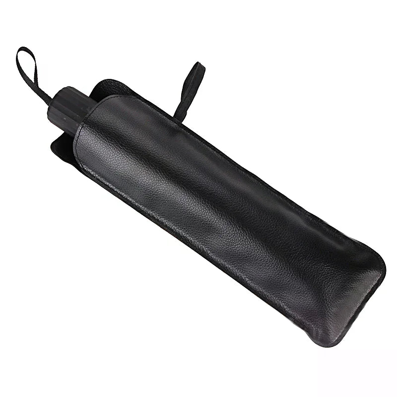 Black PU Leather Umbrella Cover Case Portable Waterproof Umbrella Storage Pocket Water Absorbent Umbrella Bag Ultrafine Oasis Select