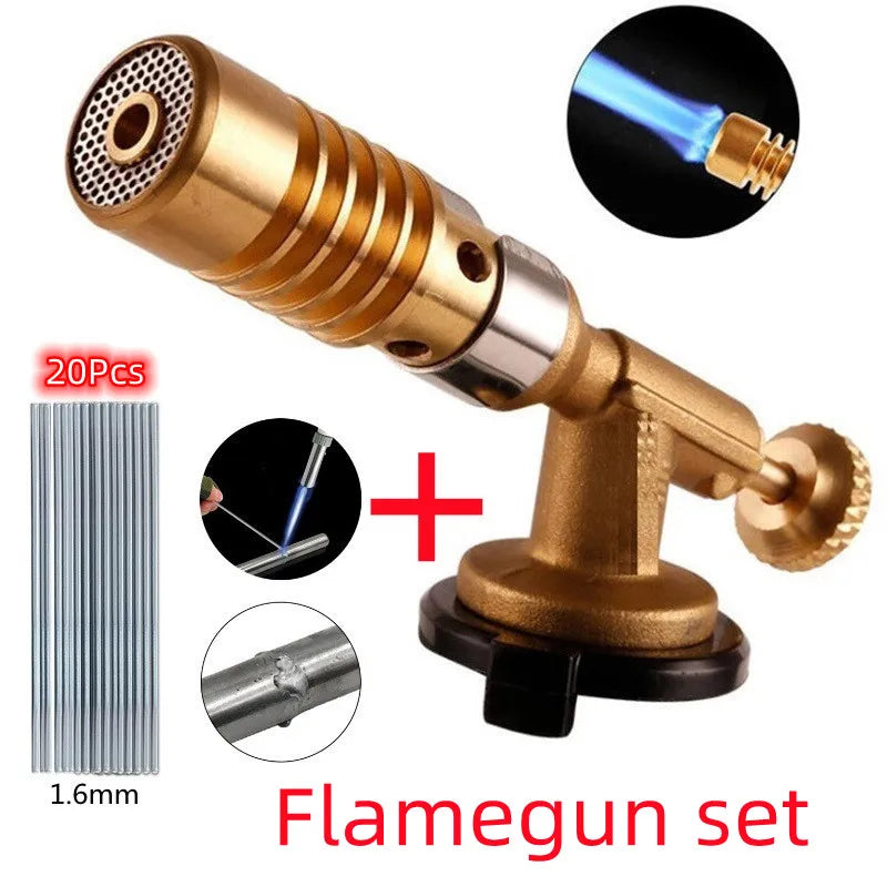 Portable Butane Brazing Torch – Copper Gas Welding Blowtorch Brazing Welding Torch Oasis Select Flamegun set