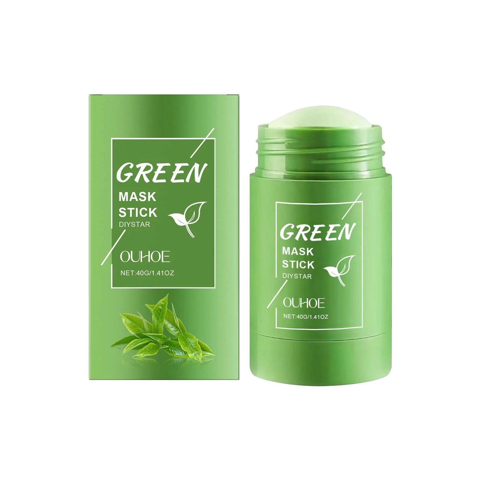 Face Clean Mask Green Tea Cleansing Stick Mask Smear Acne Shrink Blackhead Moisturizing Deep Cleansing Mask Film 40g Pores Oasis Select 40g boxed