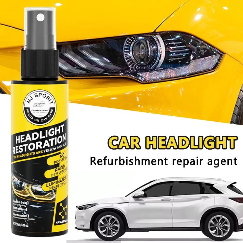 Headlight Repair Spray for Car Refurbishment Anti-Oxidation Coating Car Lamp Polishing Agent Scratch Restoration Dirt Clean Oasis Select