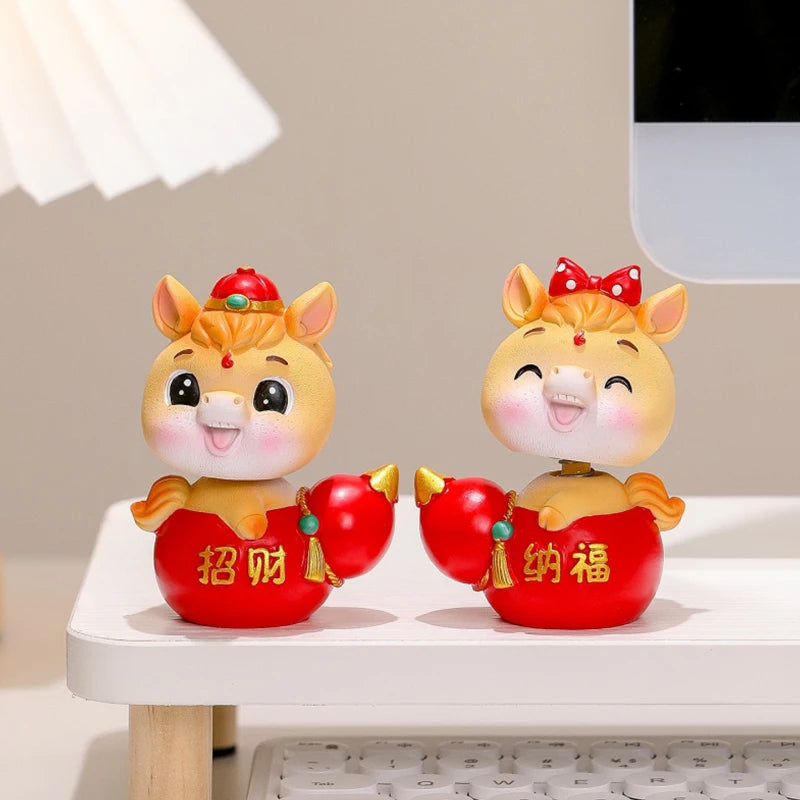2026 Year of The Horse Table Decoration Charming Pony Accessory Lucky New Year Gift and Cute Car Decor DIY Craft Oasis Select