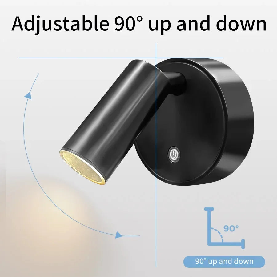 Wireless Magnetic LED Wall Spotlight – Dimmable & Rechargeable LED Wall Spotlight Oasis Select Black