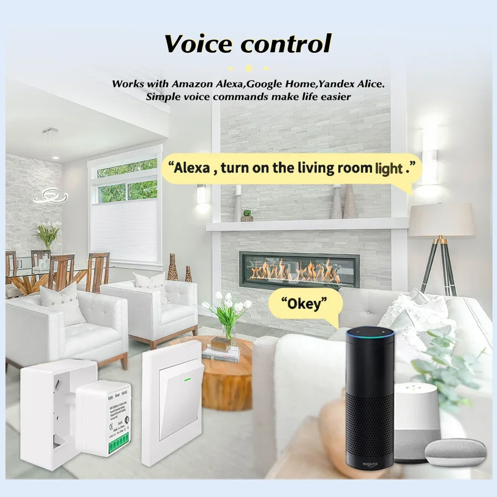 Smart WiFi/Zigbee 3.0 Switch 16A 20A Module Relay Breaker 2-way Control Work with Tuya Smart Life APP Alexa Home Assistant Oasis Select