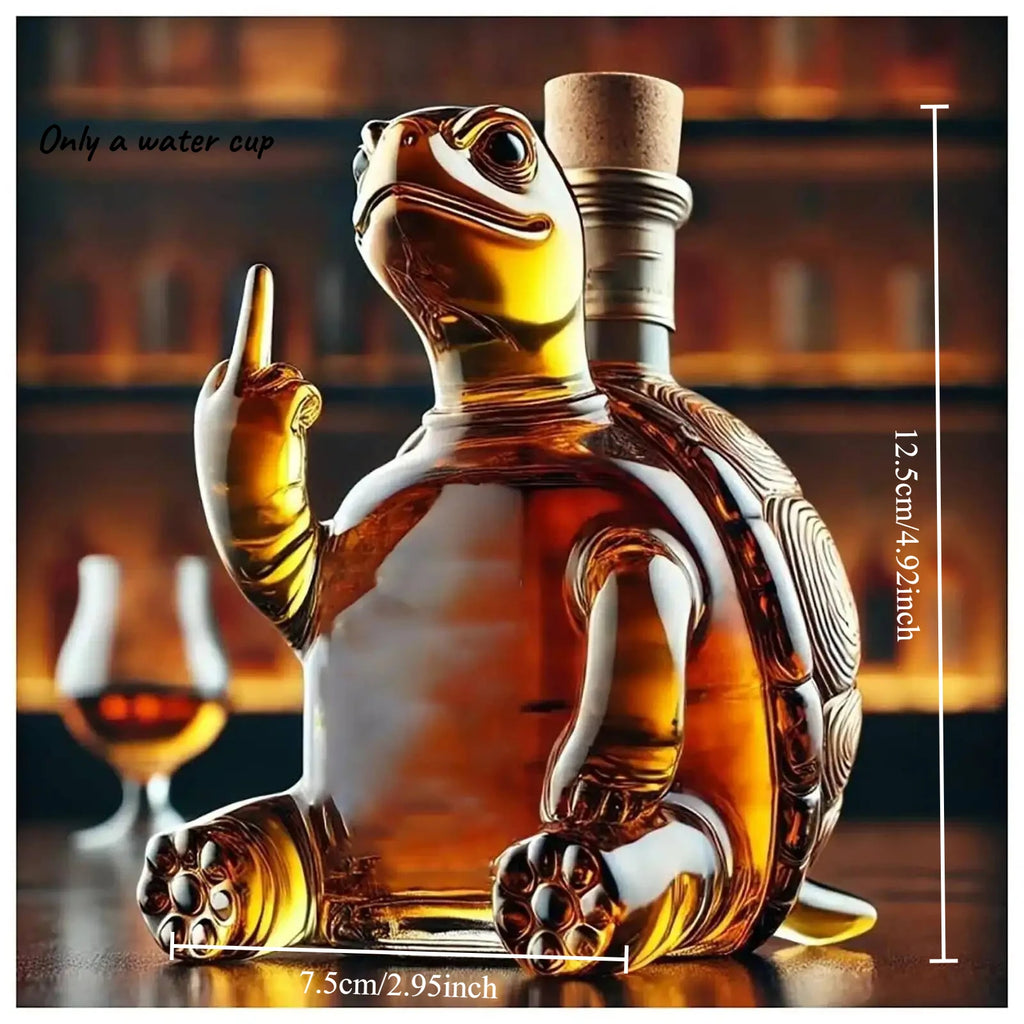 Novelty Animal Shape Whiskey Decanter Creative Glass Liquor Bottle for Scotch Bourbon & Whiskey Bar Decor & Gift Oasis Select turtle