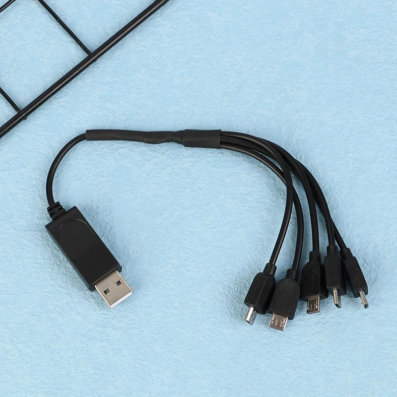 1Pc 3.7V 500mAh 5 in 1 Charger For E58 XS809 Battery Multi-function Charging Cable Rc Drone Lithium Battery Charger Accessory Oasis Select