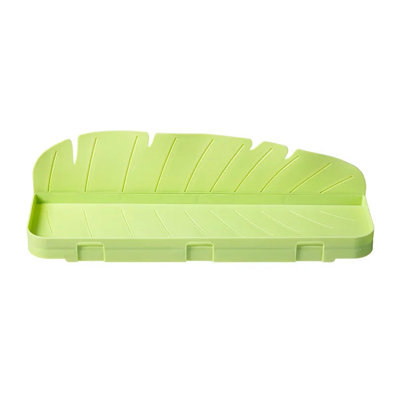 2 in 1 Suction Based Sink Splash Guard with Storage Kitchen Anti Splash Barrier and Organizer Tray Tool Must Have Accessory Oasis Select Green