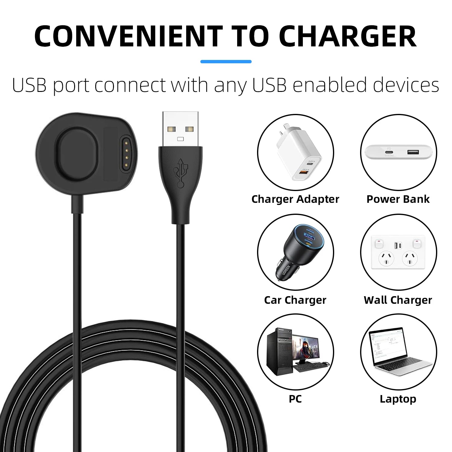 Suunto 7 Replacement USB Smartwatch Charging Dock Smartwatch Charger Oasis Select