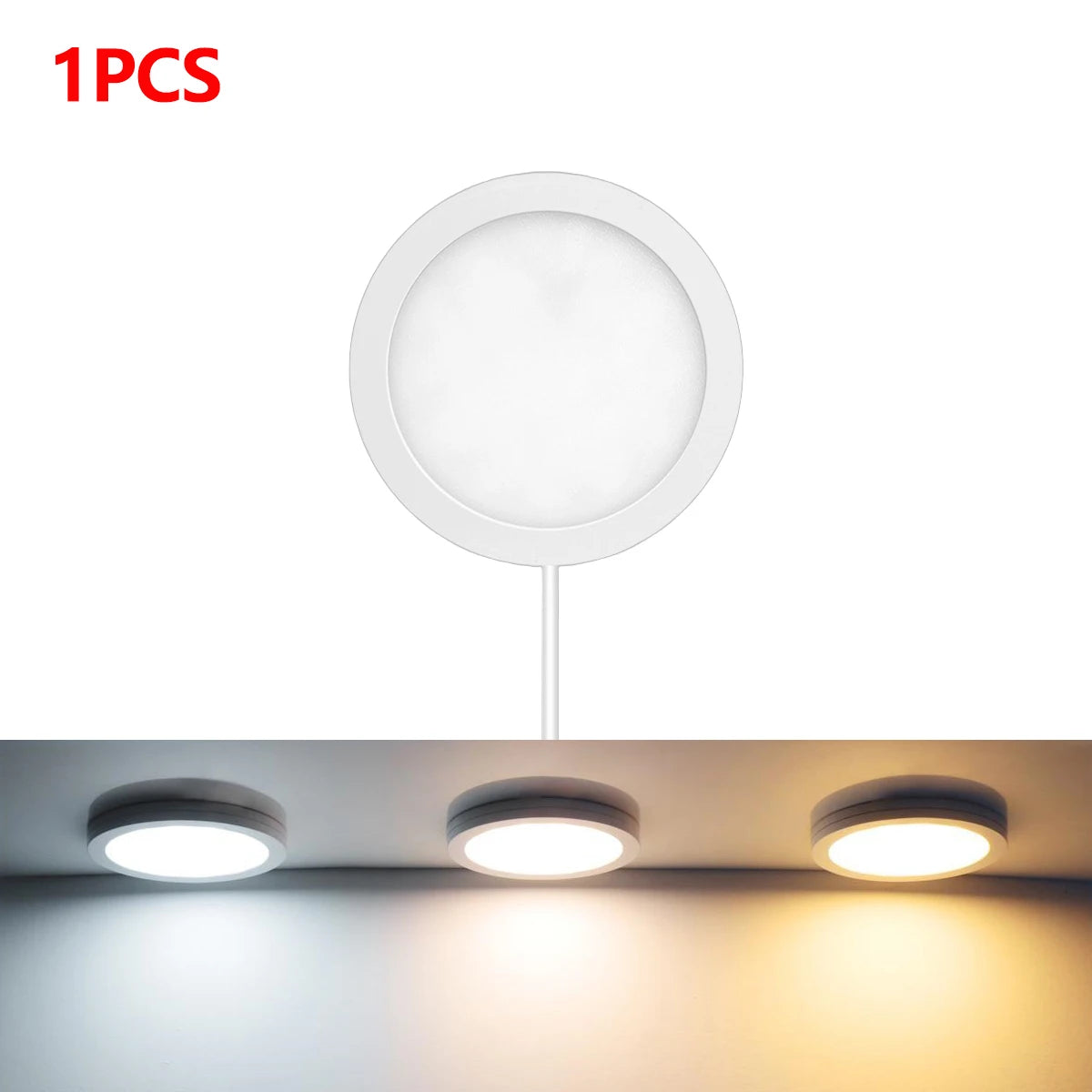 LED Night Light 1-10piece Puck Lights USB Plug for Under Cabinet Collection Closet Wine Case Wall Ceiling Decorative Lighting Oasis Select Warm White 1Pcs LED Light