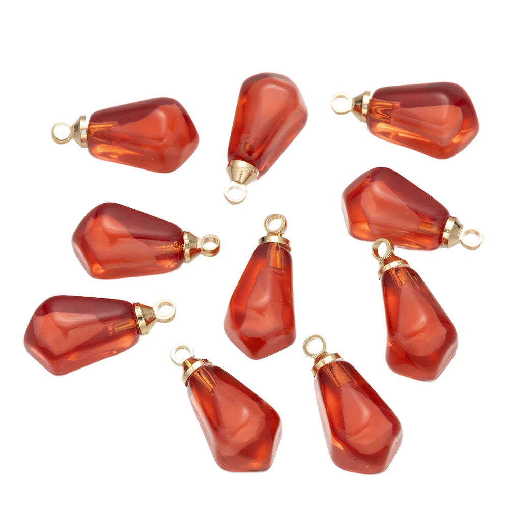 10pcs Red Pink Pomegranate Seed Resin Charm Pendants for DIY Necklace Earrings Bracelet Jewelry Making Oasis Select Big Red