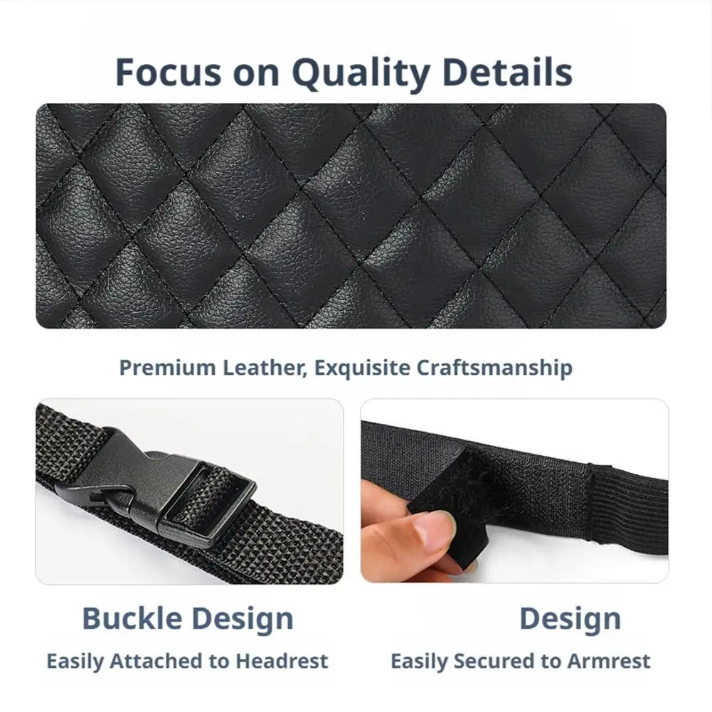 Car Seat Middle Hanger Storage Bag Pu Leather Large Capacity Handbag Holder Between Seats Tissue Water Cup Pocket Organizers Oasis Select