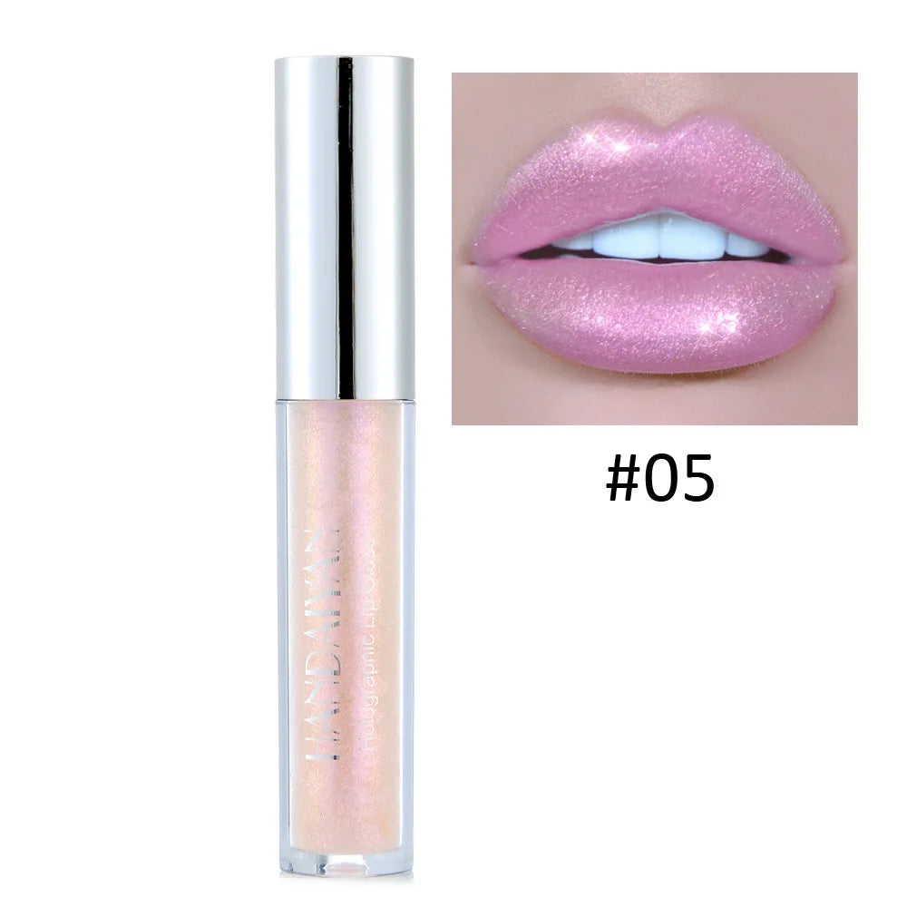 Handaiyan Glitter Lip Gloss – Waterproof Shimmer 6 Shades