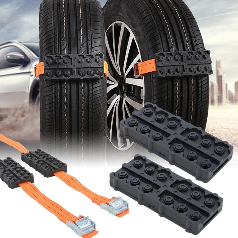 Anti Skid Tire Chains Car Snow Chains Straps Emergency for Snow Sand Mud Ice Traction Blocks Rescue Tool for Truck Oasis Select