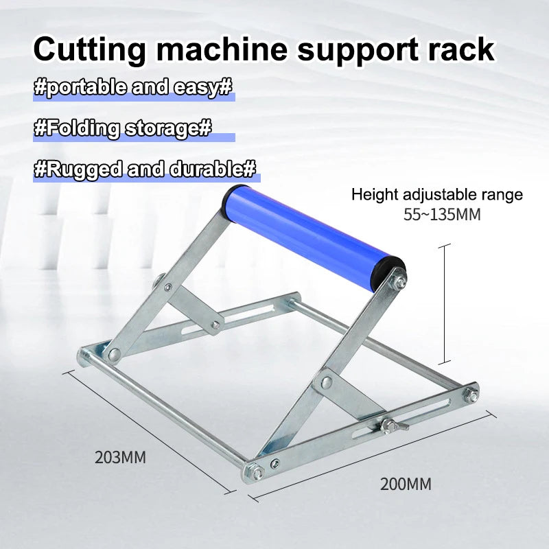 Multifunctional Cutting Machine Material Rack Miter Saw Roller Support Stand Adjustable Foldable Auxiliary Support Bracket Oasis Select Blue