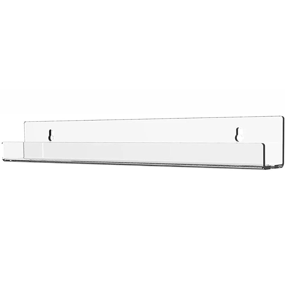 Clear Acrylic Floating Wall Shelf for Books, Makeup & Decor