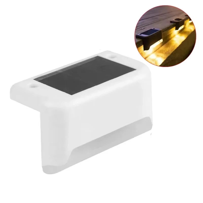 Christmas Outdoor Solar Decorative Light Patio Courtyard Passage Guardrail Step Lamp Outdoor Garden Borders Terrace Fence Light Oasis Select White 1PCS