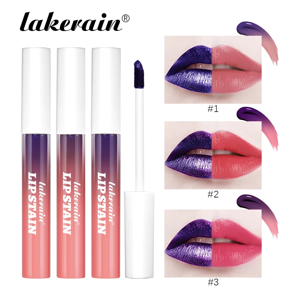 3Colors Blading Lip Gloss Peel and Stick Set Long-lasting Waterproof Pink Lip Gloss Transfer Resistant Natural Lip Cosmetics Oasis Select