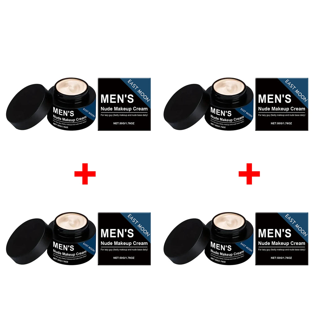 Men's Nude Makeup Cream Brightening Bb Cream for Men Oil Control Concealer Foundation for Natural No-Makeup Look Lazy Makeup Oasis Select 4pcs