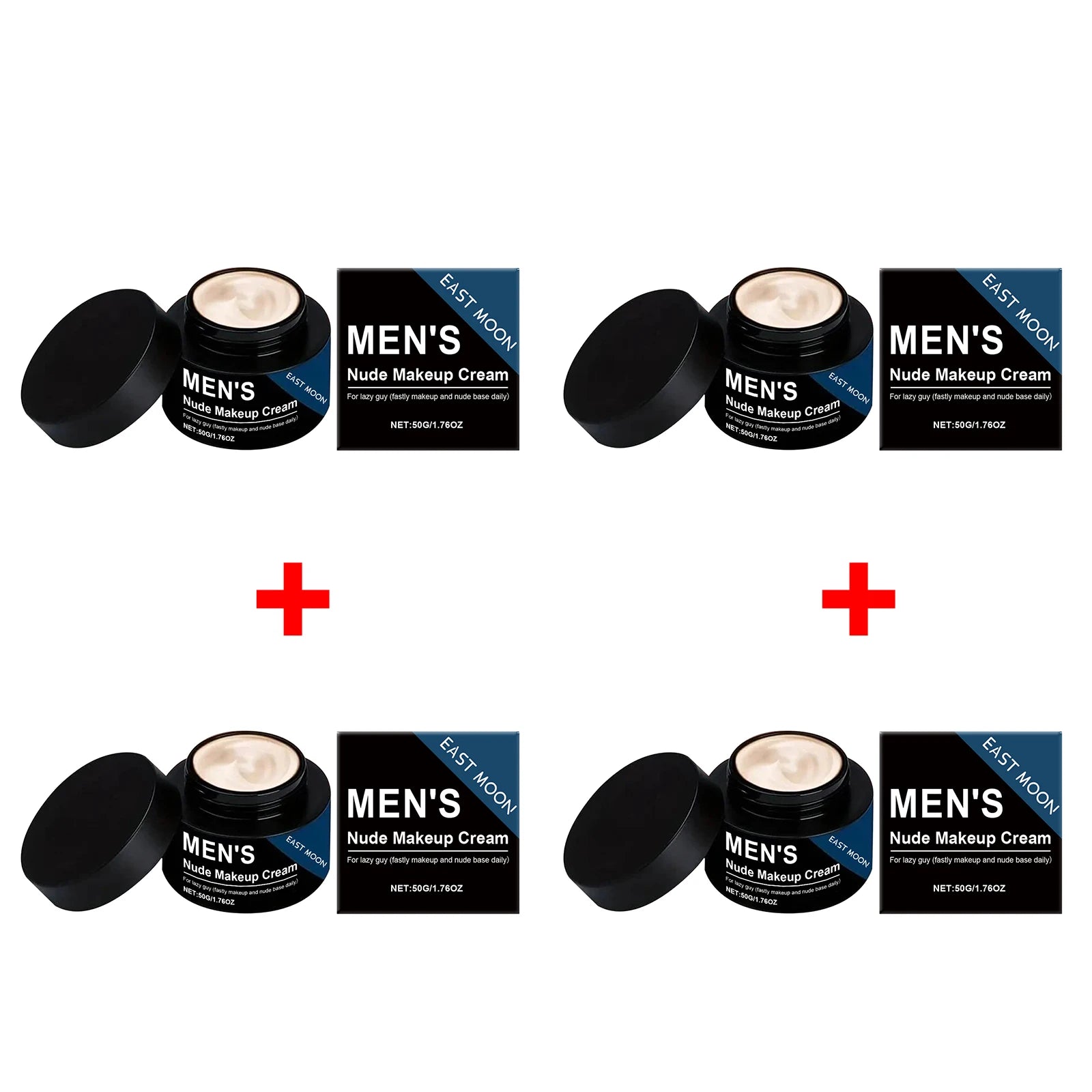 Men's Nude Makeup Cream Brightening Bb Cream for Men Oil Control Concealer Foundation for Natural No-Makeup Look Lazy Makeup Oasis Select 4pcs