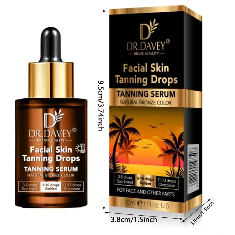 DR.DAVEY Sunless Tanning Serum 2×30ml | Bronzing & Moisturizing