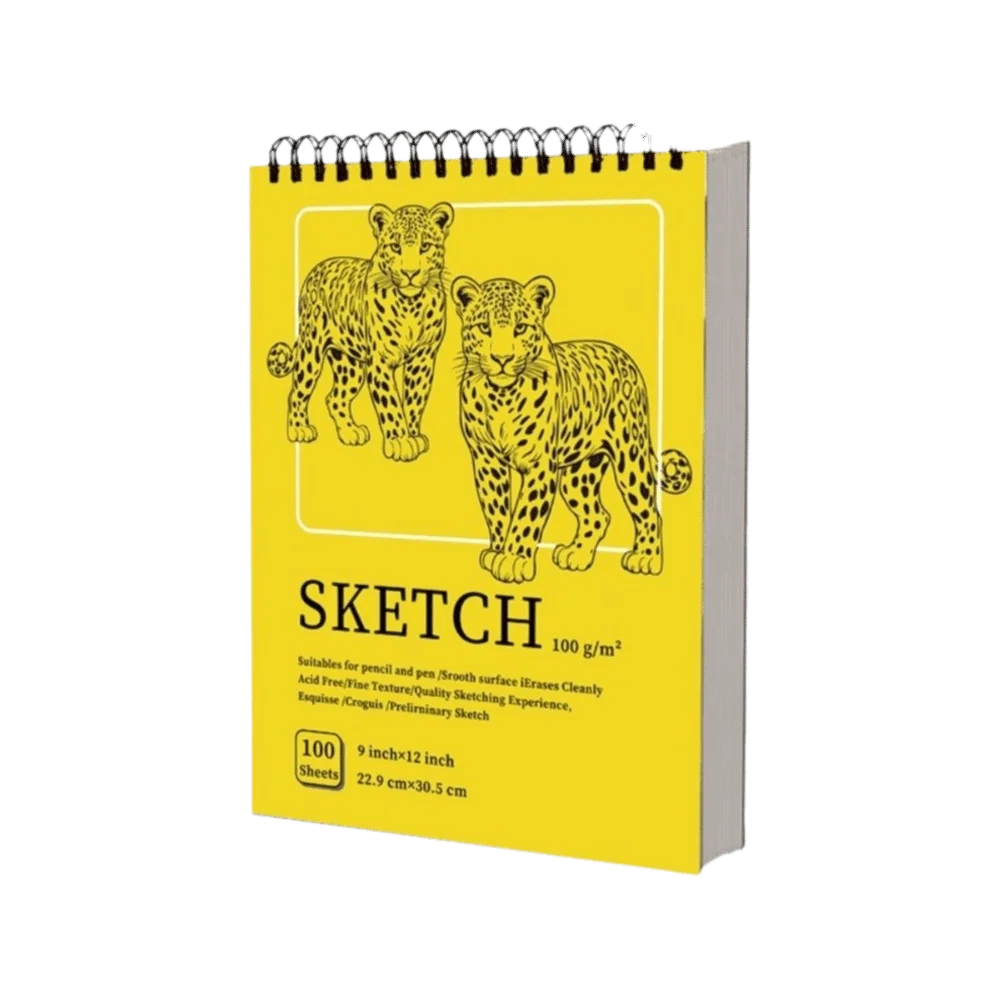 100 Sheets Coil Sketchbook Portable Easy To Tear Spiral Bound Artist Sketchbook Acid-Free Paper Perforated Pages Oasis Select Style-C