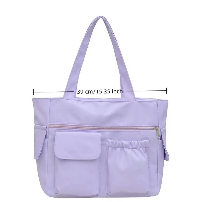 Large Capacity Oxford Tote Bag – Minimalist Shoulder Bag