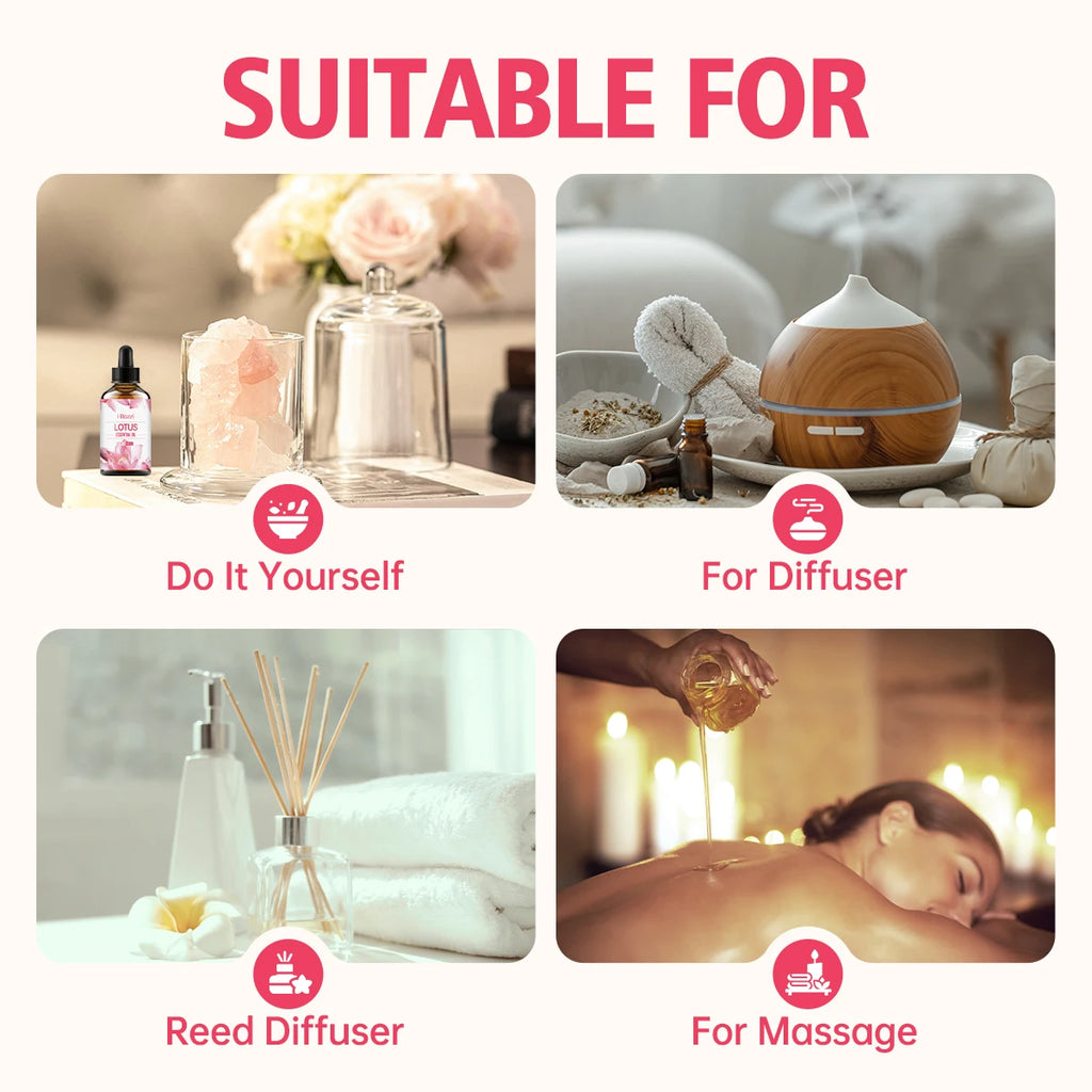 Lotus Essential Oil – Nourishing Multi-Use Oil for Face, Body & Hair