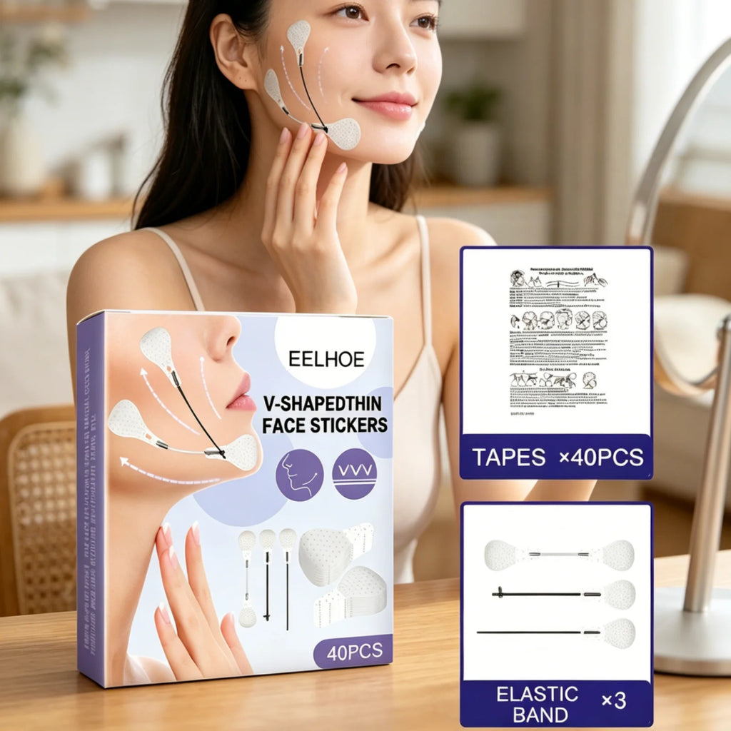 EELHOE Face Lifting Stickers – V-Shape Skin Tightening 40 PCS Face Lifting Stickers Oasis Select