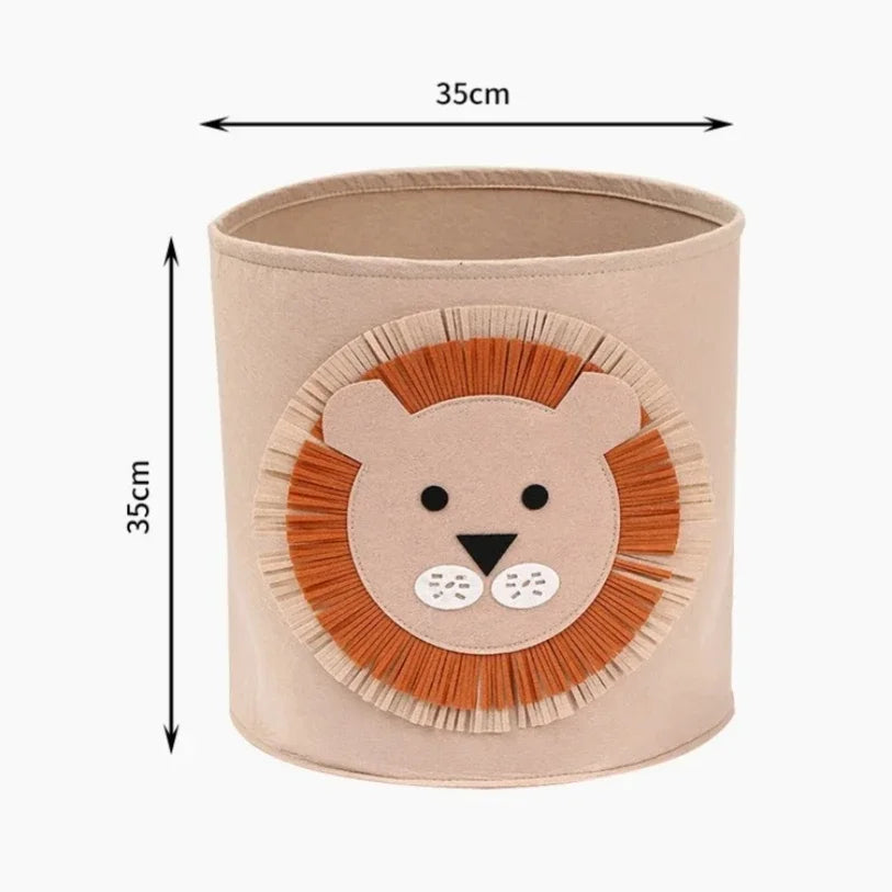 Panda Dinosaur Baby Storage Basket Felt Toy Organizer Laundry Clothes Bucket Cartoon Nursery Hamper for Kids Gift Idea Oasis Select