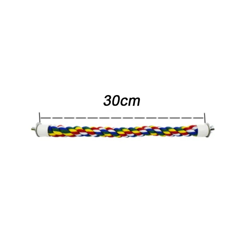 Pet Bird Standing Toys for Parrots Cockatiel Agapornis Parakeet Perch Bird Cages Accessories Bendable Swing Rope Perching Sticks Oasis Select 30cm 1pc