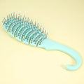 Pastel Vent Hair Brush – Hollow Grid, Hook Handle, Gentle Bristles Vent Hair Brush Oasis Select S3865-blue-02
