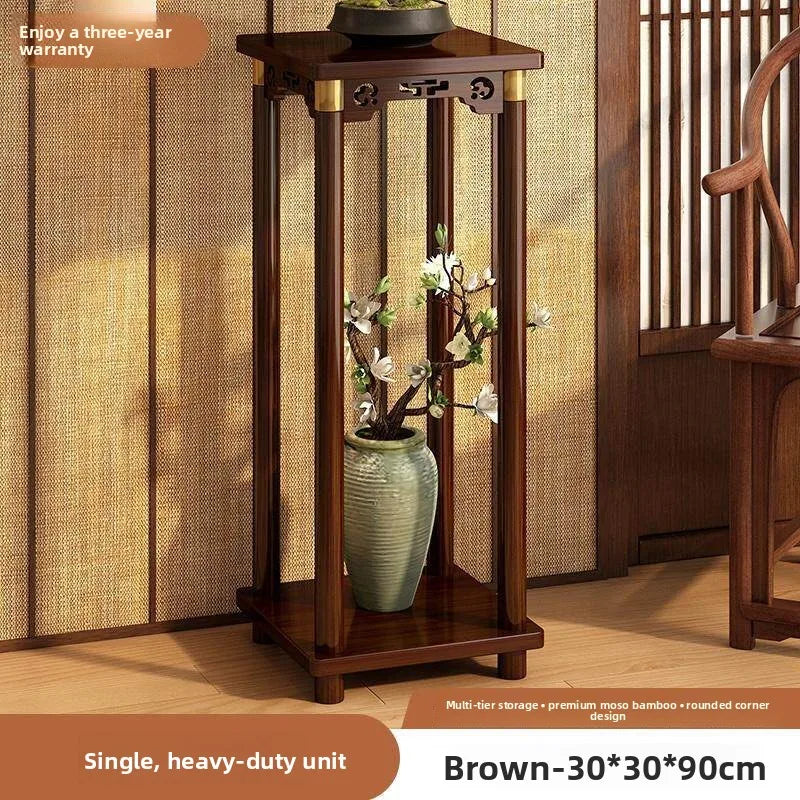 Flower table household living room multi-layer shelf entry door fish tank placed balcony outdoor movable plant flower pot rack Oasis Select Second floor F