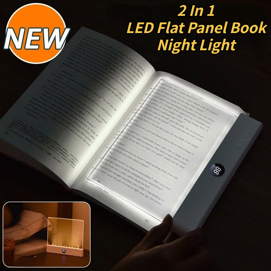 2-in-1 LED Book Light & Night Lamp | Rechargeable Reading Light