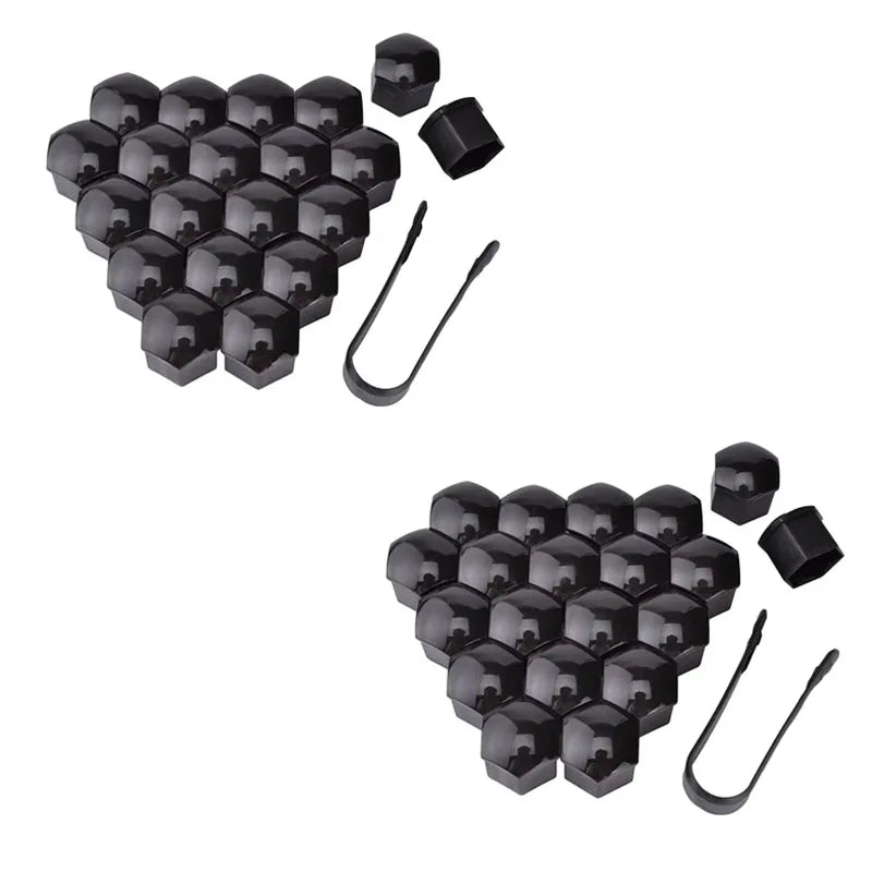 20/40/60/80pcs Car Wheel Nut Cap 17/19/21mm Protective Cap Rust Proof Wheel Hub Screw Cover Tire Nut Bolt External Decoration Oasis Select 40pcs-Black 19mm