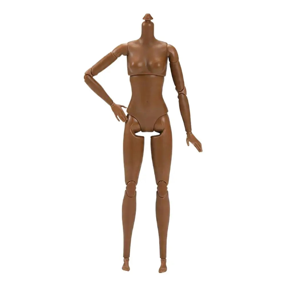 26cm 1/6 Scale BJD Doll, Super Flexible Female Action Figure with 22 Movable Joints, Nude Body Model for BJD Display Parts Oasis Select Dark Brown Skin