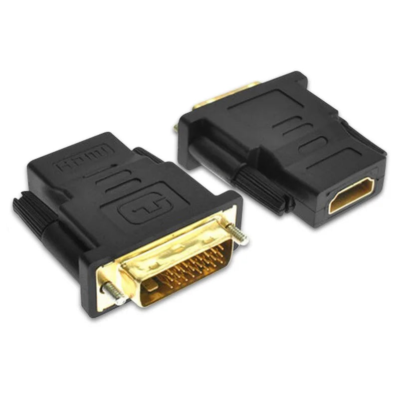 Bi-Directional DVI 24+1 to HDMI HDTV-Compatible Cable Adapter HDMI Female to DVI Male1080P HD Converter for PC Laptop TV Box Oasis Select