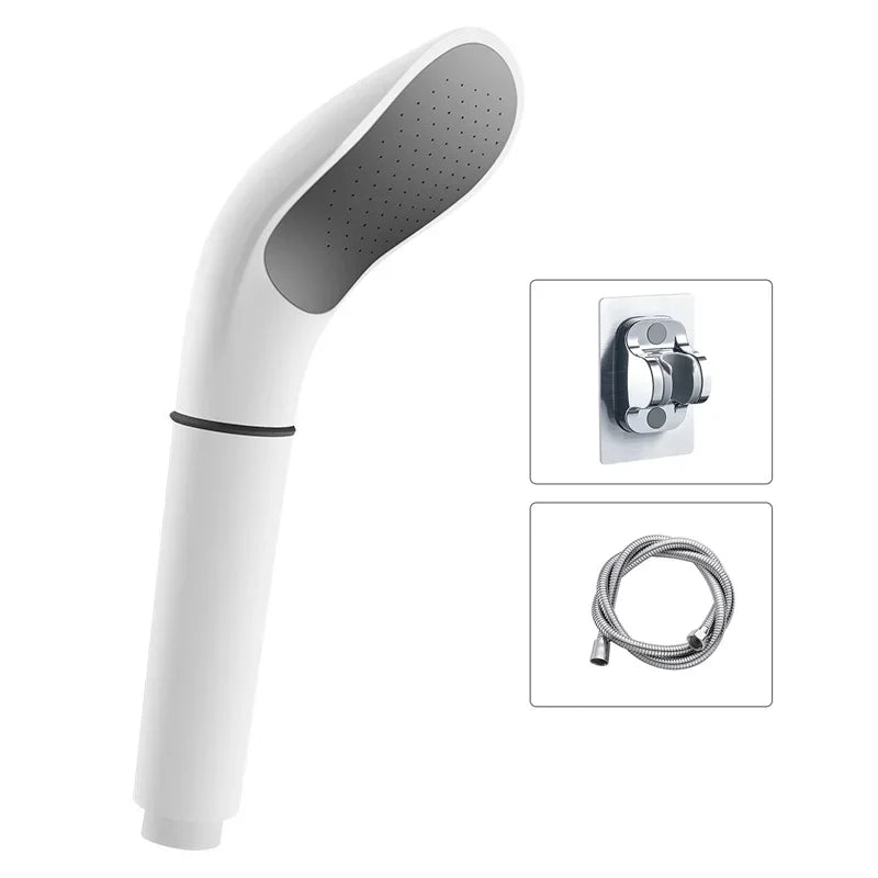 Booster Shower Head with Filter Low Water Pressure Handheld Sprayer Bathroom Shower Set for Home Bath Accessories Use Oasis Select White Set