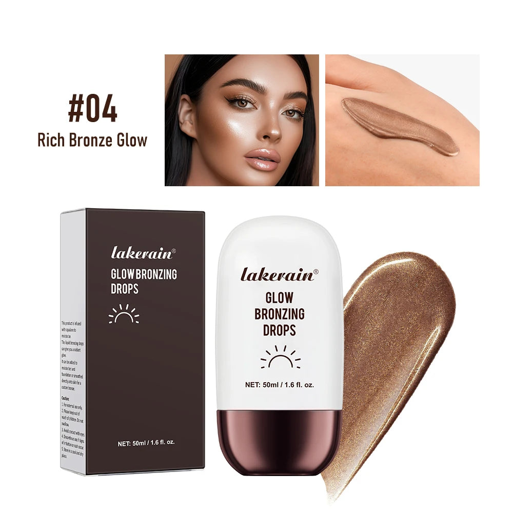 Glow Bronzing Drops Face Peptide Serums Liquid Bronzer Cream Hydrating Makeup For An Everyday Radiant Glow Summer Glow Oasis Select 4
