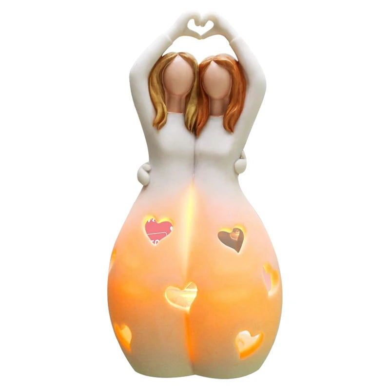 Gifts For Friend, Women- Candle Holder Warm LED Candle, Birthday Warm Gifts For Her, Mom, Best Friend, Female Friendship Oasis Select