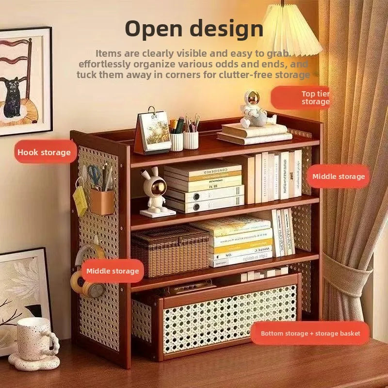 Shelf Bookshelf Table Multi-layer hole board Dormitory desk Book storage Shelf Finishing rack Multi-layer shelf Oasis Select