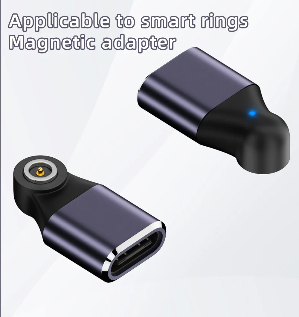 Magnetic Type-C Smart Ring Charging Adapter | Flat Round Smart Ring Charger Oasis Select PURPLE