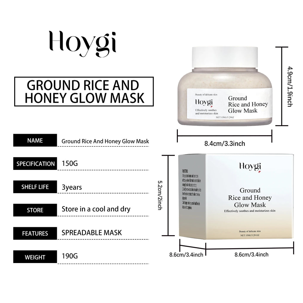 Hoygi Rice Raw Pulp Mask – Hydrating, Pore & Dark Spot