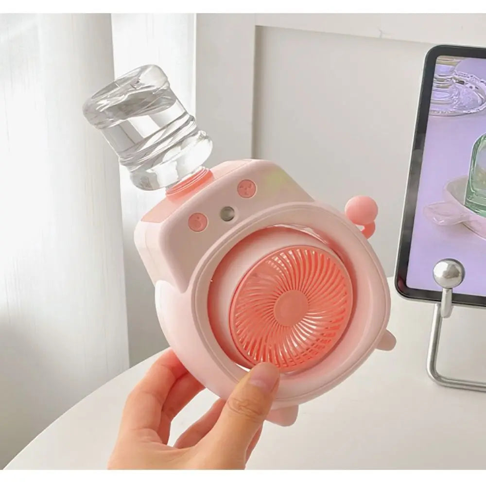 Fine Gentle Mist Portable Desktop Cooling Spray Fan Even Comfortable Wind Wide Angle Air Supply Quiet Humidifying Fan for 500mAh Oasis Select