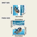 Waterproof Toilet Sticker Adorable Cartoon Penguin Seagull Underwater Print DIY Decal for Bathroom Toilet Lid Decor Oasis Select 1pcs