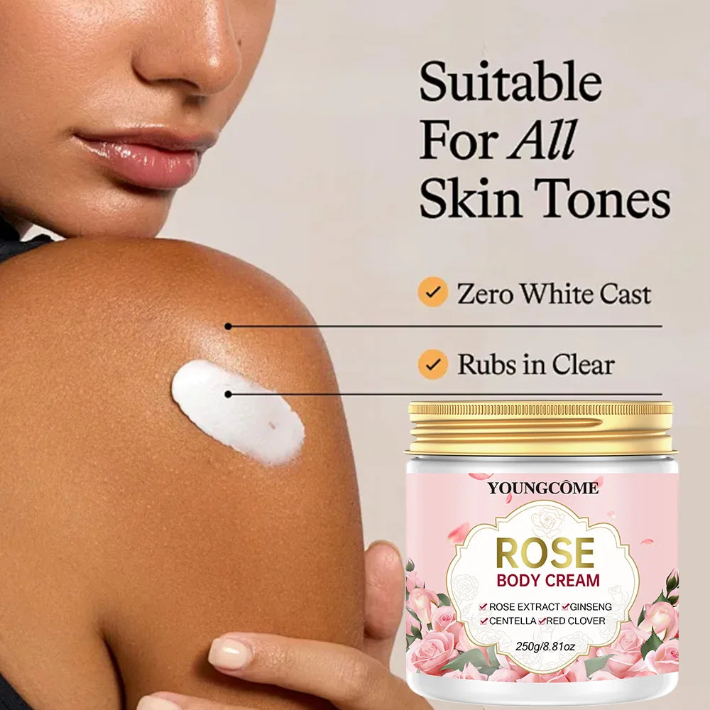 YOUNGCOME Rose Vitamin C & E Body Lotion Cream for Women 250g
