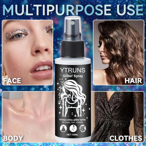 100ml Glitter Spray for Body, Hair & Clothes – High Gloss Glitter Spray Oasis Select
